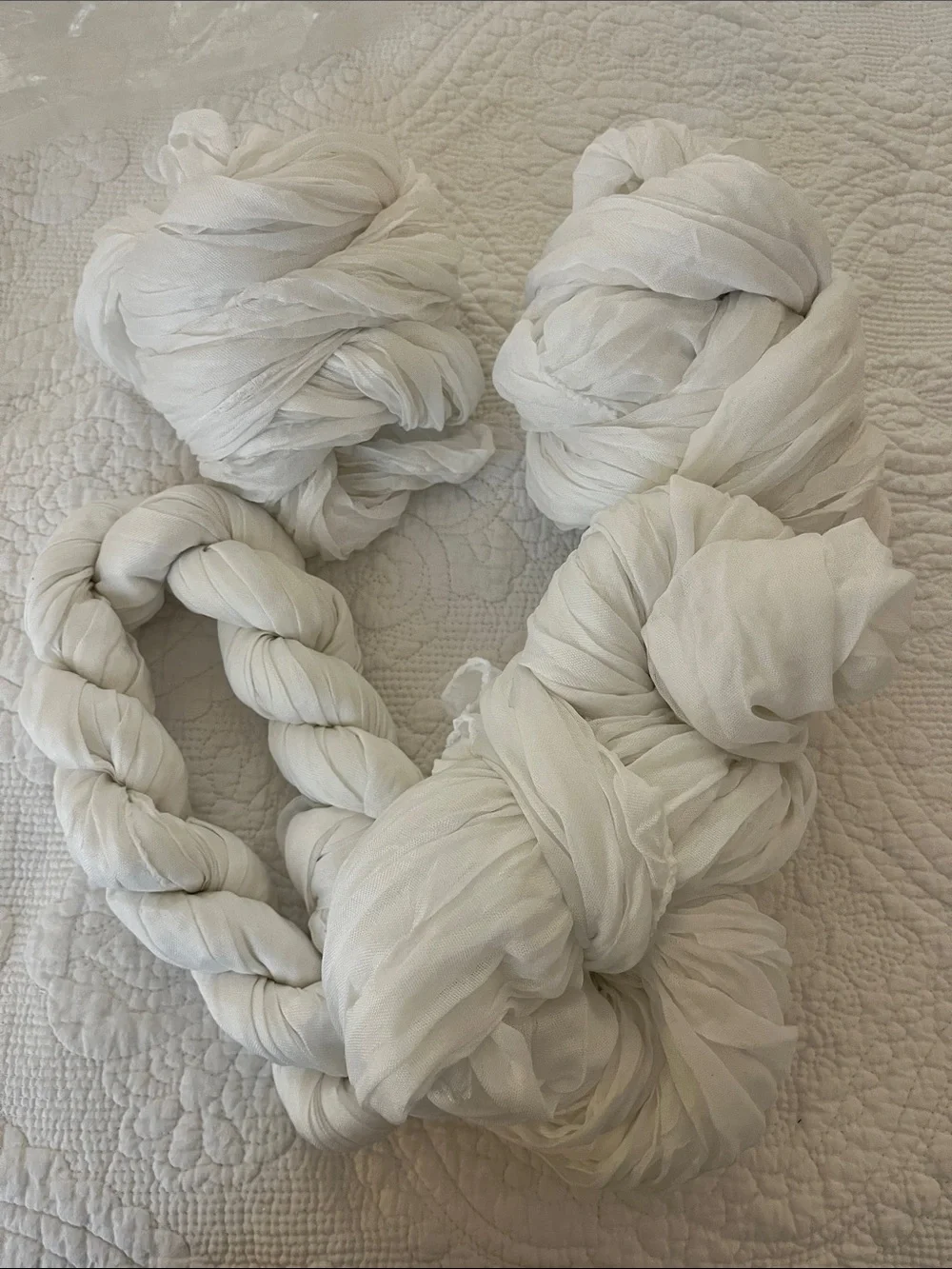 Amazon White Cheesecloth Gauze Table Runner 4 total weddings 💒